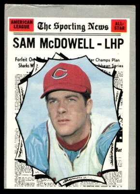 1970 Topps #469 Sam McDowell Cleveland Indians VG-VGEX crease - Image 1 of 2