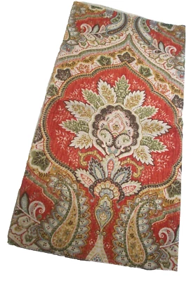 Muestra de remanente de tela robusta medallón tradicional 17 x 17 cachemira boho oriental Foto 1 de 2