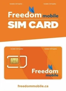 100 New Freedom Mobile Multi SIM 3 en 1 USA/CAN/60MIN-24HR DLVRY 4168160338 - Photo 1 sur 2