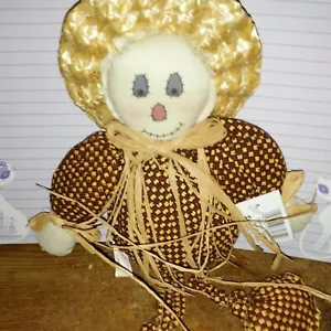 Darice 12" Beanbag Sitting Scarecrow Fall Autumn Decoration - Picture 1 of 6