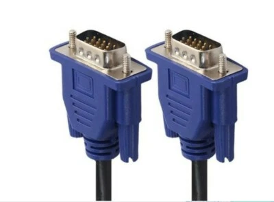 Lot en Gros EU 100 X 1.8m. Broches DB15 SVGA VGA mâle/mâle câble pour PC/TV/DC  - Photo 1/2