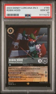 Disney Lorcana 2024 Into the Inklands "Robin Hood" #190 - PSA 10 - GEM MINT - Picture 1 of 2