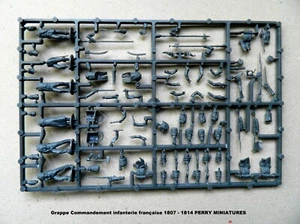 PERRY MINIATURES Grappe Cdt. infanterie France 1807-14 Figurines 28mm plastique