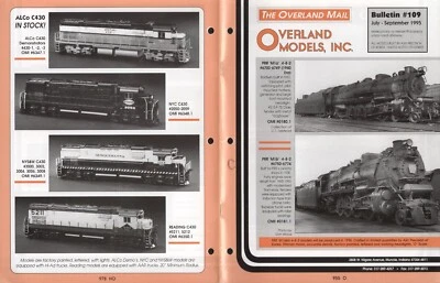 catalogo rivista OVERLAND MODELS MAIL Bulletin 109 1995     E   bb - Image 1 of 2