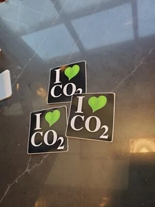 I LOVE ❤️ CARBON DIOXIDE stickers 3 Pack Lot - Picture 1 of 24