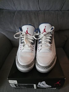 Nike Jordan Retro 3 True Blue 2011 White Black Cement Fire Red - Bild 1 von 7