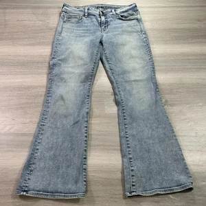 American Eagle Jeans Damen 8 X-Short Light Wash Kick Boot Bootcut Stretch Denim - Bild 1 von 13