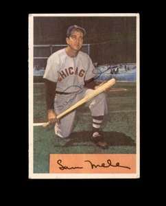 Sam Mele Signed Original 1954 Bowman Chicago White Sox Autograph - Picture 1 of 2