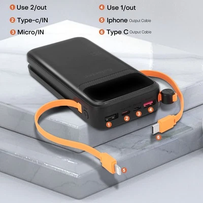 Powerbank 66W 2USB 20000mAh Batterie Akku Schnellladegerät USB-C alle Handy - Bild 1 von 4