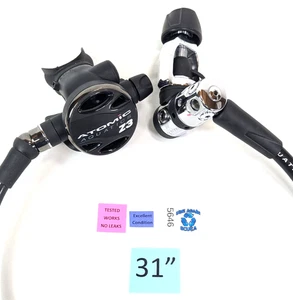 Atomic Aquatics Z3 1st & 2nd Stage Yoke Regulator Set Scuba Diving Adjustable - Picture 1 of 19