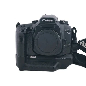 Canon EOS 30 eye control body SLR schwarz Spiegelreflexkamera + Batterie Pak - Bild 1 von 12
