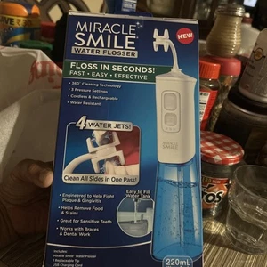 Miracle Smile Water Flosser 360° Cleaning Technology Cordless & Rechargable - Picture 1 of 15