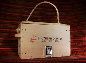 PERUCO Silver Bar Storage Box Genuine Peruvian Mining Co. (Southern Copper) Box - Picture 1 of 6