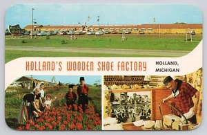 Holland Michigan MI Niederländische Holzschuhfabrik Multiview Postkarte - Bild 1 von 2