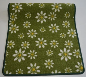 PASSATOIA FANTASIA MARGHERITA MISURA CM 57X240 COLORE VERDE - Imagen 1 de 3