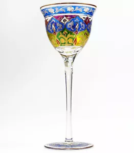 Vaso de tallo romano Jodhpur Fritz Heckert alrededor de 1900 copa de vino Art Nouveau S2 - Imagen 1 de 10
