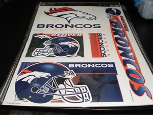 Denver Broncos Ultra Decal Sheet Has 5 Decals On Sheet Free Shipping - Picture 1 of 1