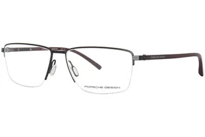 Porsche Design P8399-A Eyeglasses Men's Black Semi Rim Rectangle Shape 57mm - Picture 1 of 5