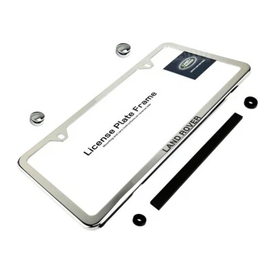 Genuine Land Rover Polished Chrome Slim License Plate Frame Genuine VPLCY0098 - Image 1 of 2