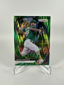 2020 PANINI PRIZM #84 SEAN MANAEA GREEN Shimmer Prizm /5 OAKLAND ATHLETICS SSP