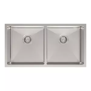 Tisira 80cm Double Bowl Stainless Steel Kitchen/Laundry Sink (TSSR807) - Picture 1 of 3