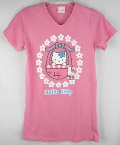 Sanrio Hello Kitty Pink Character Graphic Sleep Shirt Girls Size S (6-6X) - Picture 1 of 6