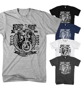 T-Shirt Uomo Biker Camicia Born to Ride BR15420 - Foto 1 di 1