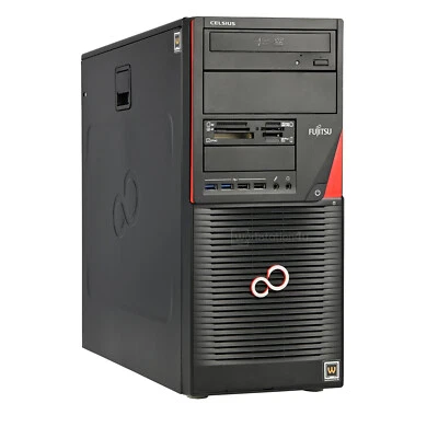 Fujitsu Celsius W550 - Intel Core E3, 16GB Ram, RTX 3050, 1TB SSD, Win10, DVD - Immagine 1 di 4