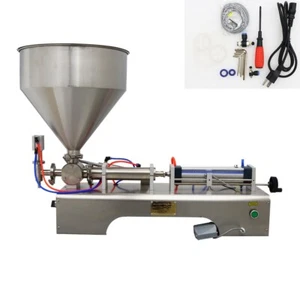 Pneumatic 30-300ml Paste Liquid Filling Machine Single Nozzle Filler SS 110V - Picture 1 of 11