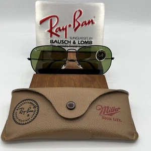 Vintage Ray Ban B&L Rb3 GRÜNE 58 mm schwarze Fliegersonnenbrille Neu aus altem Lagerbestand - Bild 1 von 12