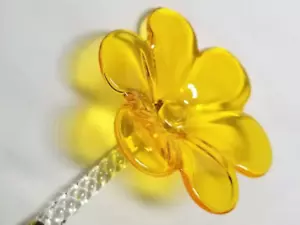 Waterford FLEUROLOGY PANSY Flower Sculpture YELLOW Boxed 40030397 - Picture 1 of 8
