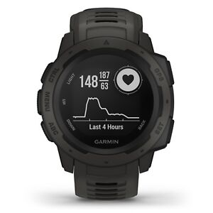 Garmin Instinct Rugged Outdoor GPS Watch Graphite Wrist HRM GLONASS 010-02064-00