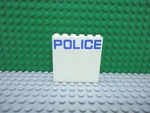 Lego 1 White 1x6x6 Wall Panel Sticker Police - Picture 1 of 1
