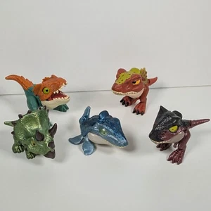 5 x Jurassic World Snap Squad Dinosaurier Figuren Konvolut Triceratops Mosasaurus  - Bild 1 von 16