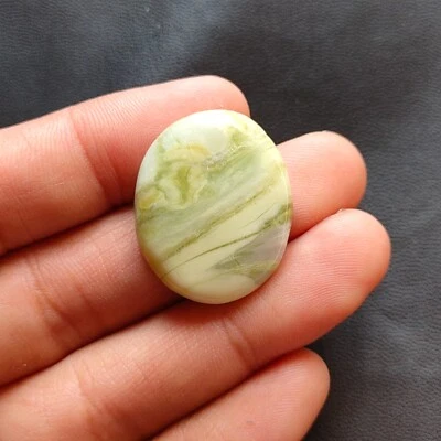 Natural Serpentine Oval Shape Cabochon Wholesale Gemstone 28x23x5 MM, 27Ct. - Image 1 of 2