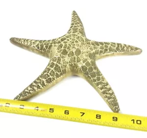 Vintage Nautical Cast Solid Brass Large Star Fish By Spiegel Ocean Beach Décor - Picture 1 of 12