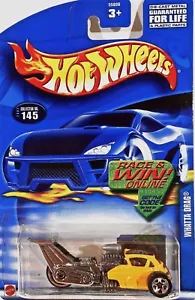 Hot Wheels 145 Whatta Drag, 2002, logo Race & Win, auto e carte a 5 raggi come nuove - Foto 1 di 1