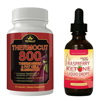 Thermocut 热生成脂肪燃烧器补充剂覆盆子酮减肥滴 — 第 1/4 张图片