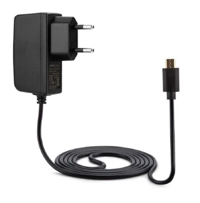 ALIMENTATORE 5V 1A CONNETTORE MICRO USB CAVO 90 CM CARICATORE SPINA SMARTPHONE - Immagine 1 di 4