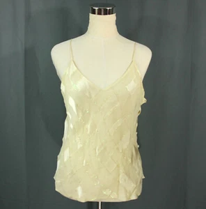 Vintage Signatures Russ Taylor SILK Blend Metallic Cami Camisole Tank Top S M - Picture 1 of 7