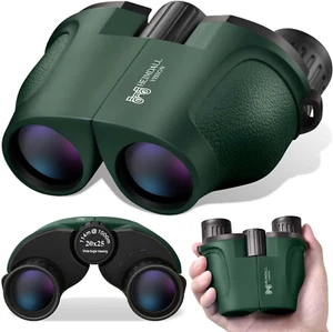 Small Compact Binoculars Adults Kids - 20X25 Mini Pocket Binocular for Bird Watc - Picture 1 of 6
