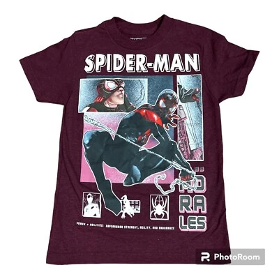 Camiseta Marvel Spider-Man Niños - Talla S (8) Camiseta Roja Manga Corta Gráfica Foto 1 de 2