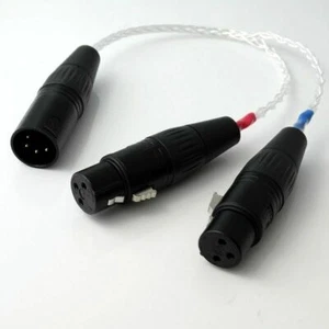 8 Cores 4 pin XLR Male to 2x 3 pin XLR Female Audio Adapter XLR Balanced Cable - Picture 1 of 4