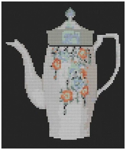 Cross Stitch Pattern by Florashell - Coffee Pot - Picture 1 of 1