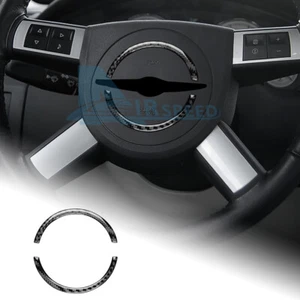 Cubierta de volante negra pegatina de fibra de carbono para Chrysler 300 300C 2005-2010 - Imagen 1 de 8