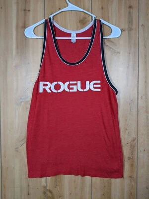 Camiseta sin mangas Rouge Classic Ringer etiqueta XL (se adapta a pequeña) roja fitness levantamiento de pesas Foto 1 de 4