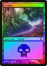 Swamp (Version 373) FOIL 10th Edition MINT Basic Land MAGIC MTG CARD ABUGames