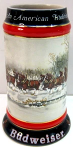 Budweiser Beer Stein "An American Tradition" 1990 Anheuser-Busch - Picture 1 of 6