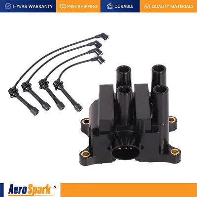 Ignition Coil + Wire Set for 2001-2012 Ford Ranger 2001-2010 Mazda B2300 l4 2.3L - Image 1 of 4
