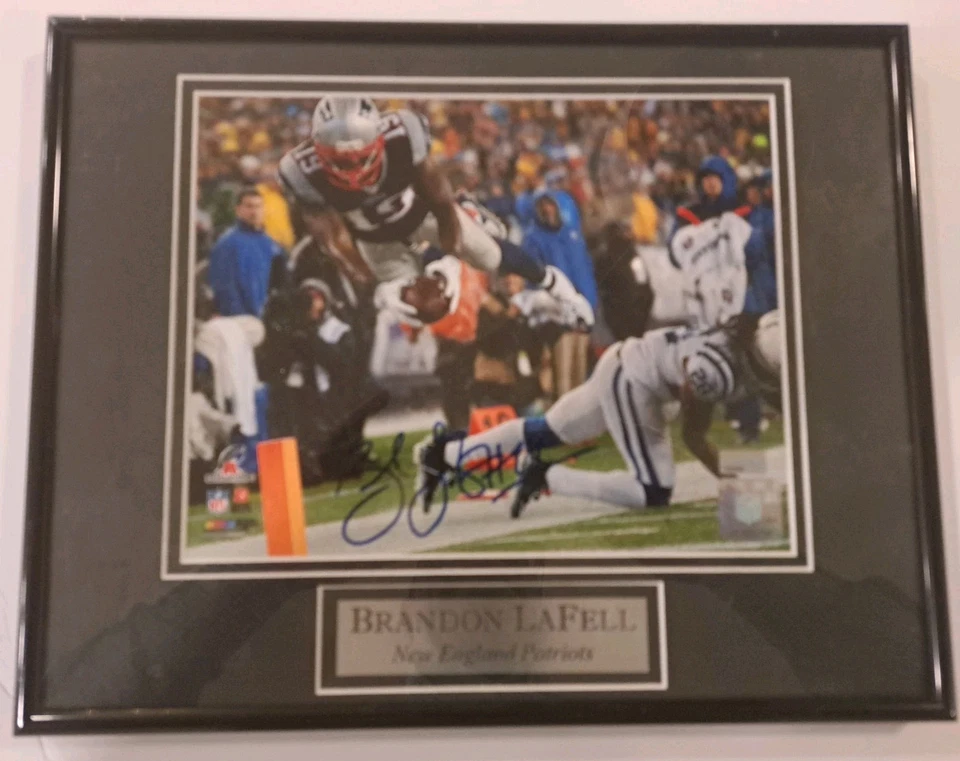Patriots Brandon LaFell  Autographed 8x10 Framed - Image 1 of 3